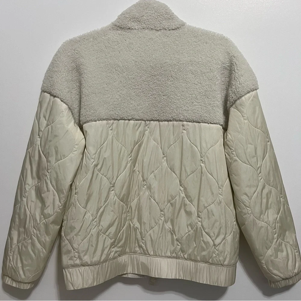 Universal Thread Sherpa Mixed Media Jacket Cream | Size XS - Picture 5 of 5